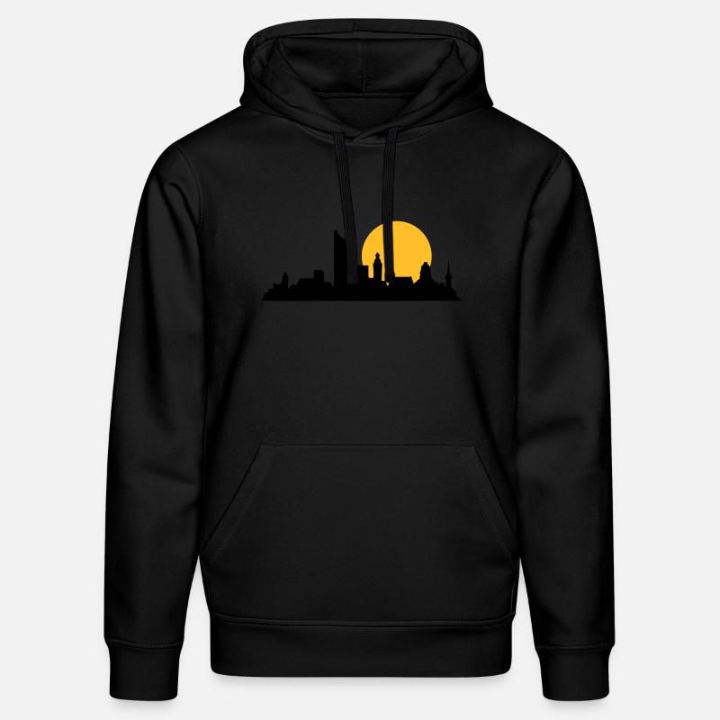 leipzig skyline - Stanley/Stella Unisex Bio-Hoodie DRUMMER  - Schwarz