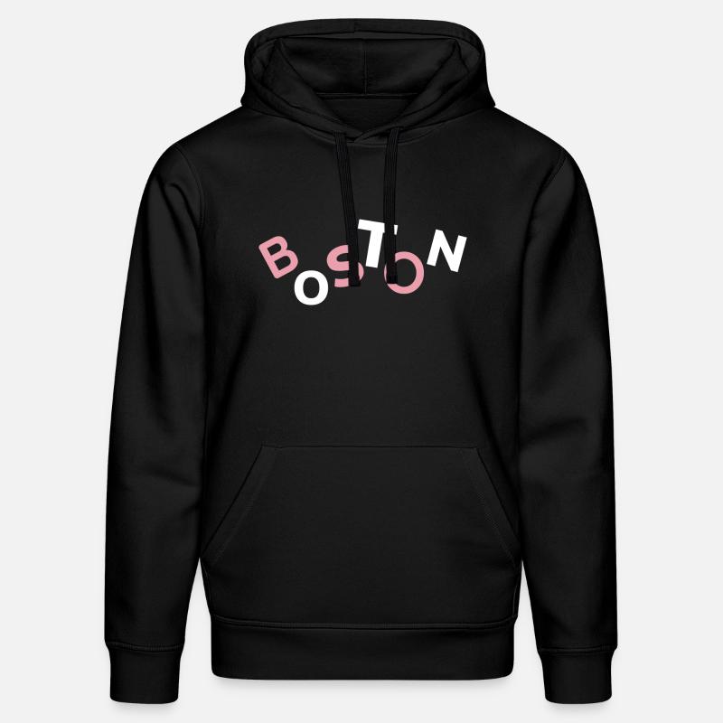 Souvenir Boston violet - Sweat à capuche bio DRUMMER Stanley/Stella Unisexe - noir