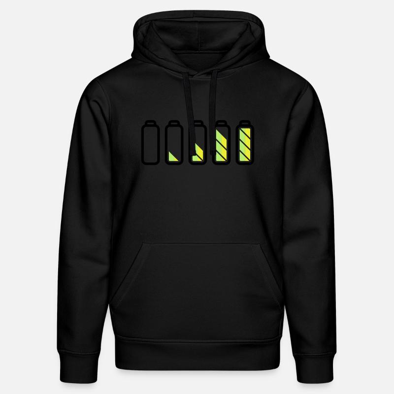 battery_loading - Sweat à capuche bio DRUMMER Stanley/Stella Unisexe - noir