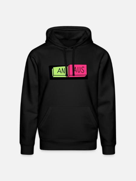 An / Aus Schalter - Stanley/Stella Unisex Bio-Hoodie DRUMMER - Schwarz