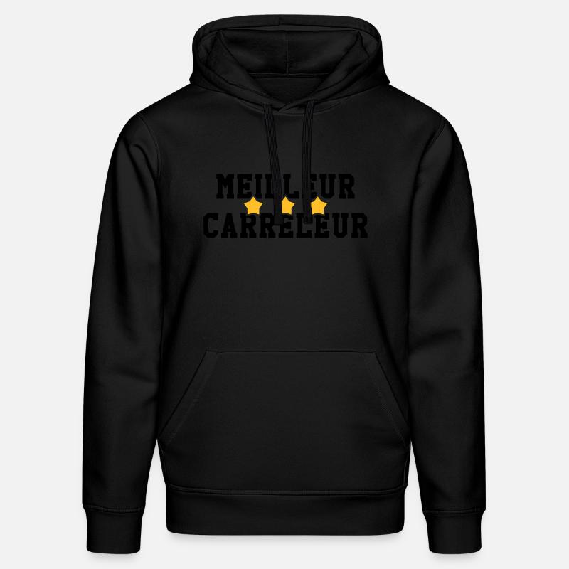 carreleur / carrelage / construction / maçon - Sweat à capuche bio DRUMMER Stanley/Stella Unisexe - noir