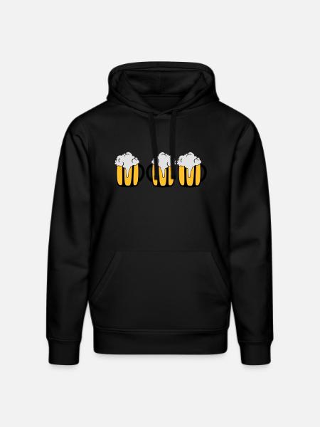 3 Biergläser - Stanley/Stella Unisex Bio-Hoodie DRUMMER - Schwarz