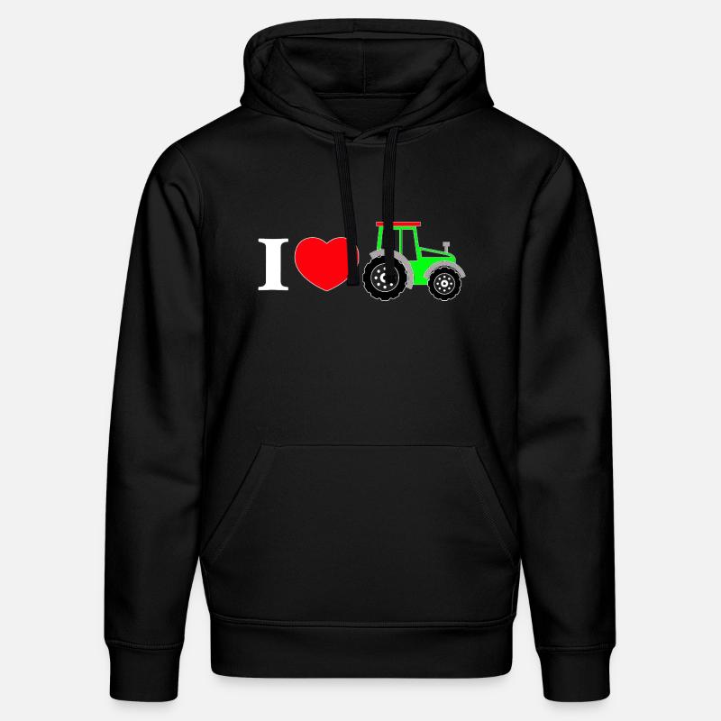 J’adore mon tracteur - Sweat à capuche bio DRUMMER Stanley/Stella Unisexe - noir