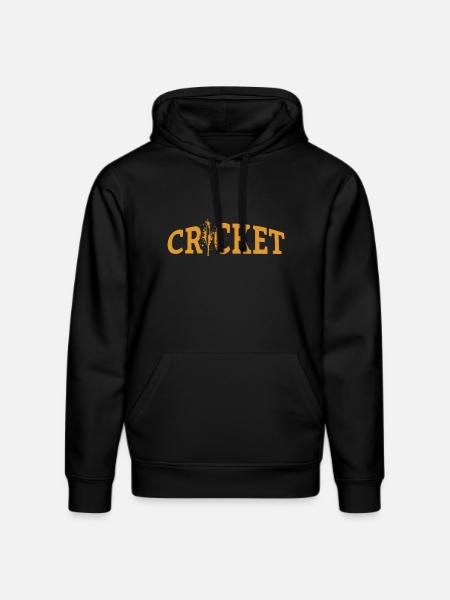 Cricket Lettering with Bat - Kricket - Stanley/Stella Unisex Bio-Hoodie DRUMMER - Schwarz