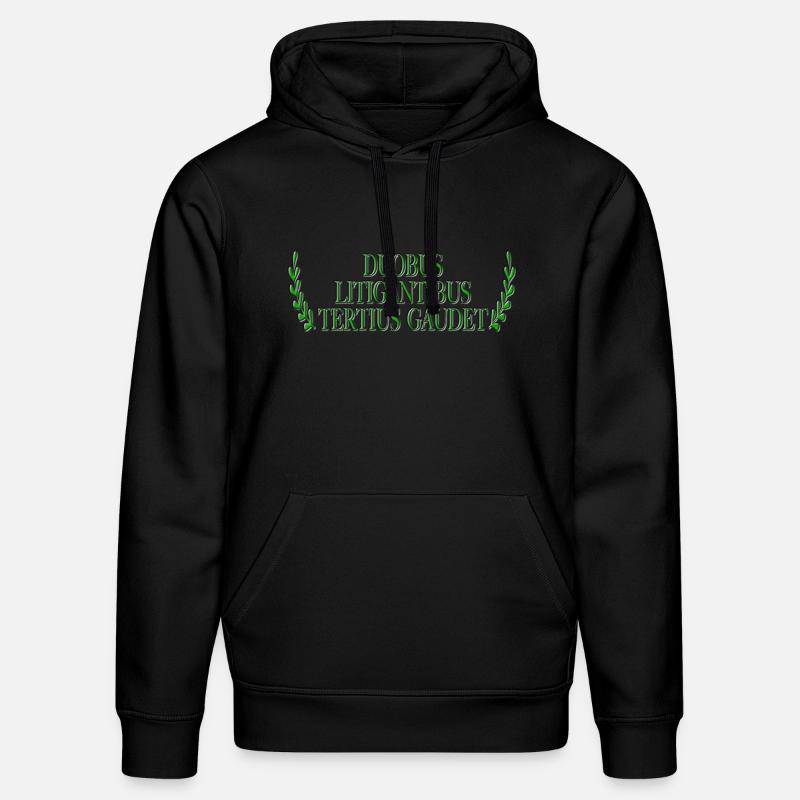 Duobus Litigantibus Tertius Gaudet - Stanley/Stella Unisex Bio-Hoodie DRUMMER  - Schwarz