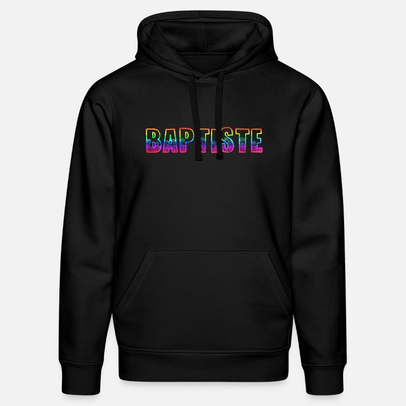 baptiste rs arc-en-ciel - Sweat à capuche bio DRUMMER Stanley/Stella Unisexe - noir