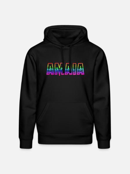 amaia rs rainbow - Stanley/Stella DRUMMER Unisex Organic Hoodie - black