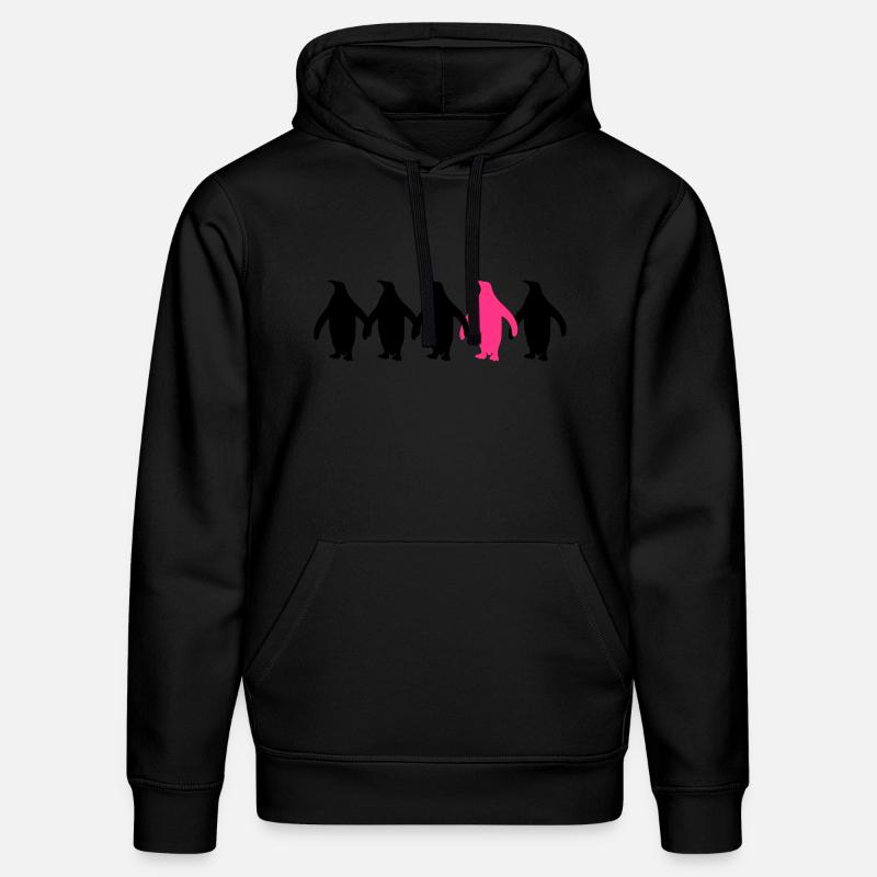 Be different penguins pattern fun - Stanley/Stella DRUMMER Unisex Organic Hoodie - black