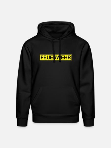 Feuerwehr Neon klein - Stanley/Stella Unisex Bio-Hoodie DRUMMER - Schwarz