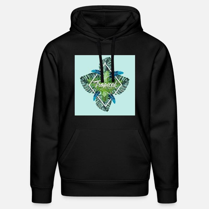 Été - paradis tropical d'été - Sweat à capuche bio DRUMMER Stanley/Stella Unisexe - noir