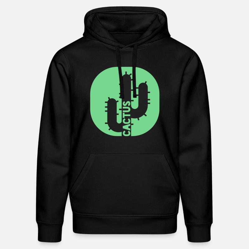 Cactus Vert Cool - Sweat à capuche bio DRUMMER Stanley/Stella Unisexe - noir