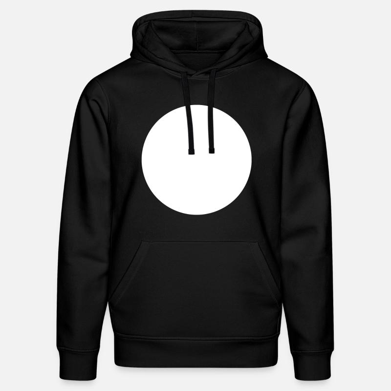 Grand cercle blanc minimalisme - Sweat à capuche bio DRUMMER Stanley/Stella Unisexe - noir