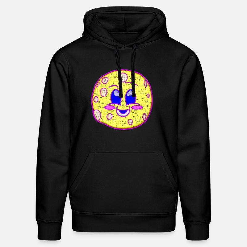 Lune laide Kawaii - Sweat à capuche bio DRUMMER Stanley/Stella Unisexe - noir