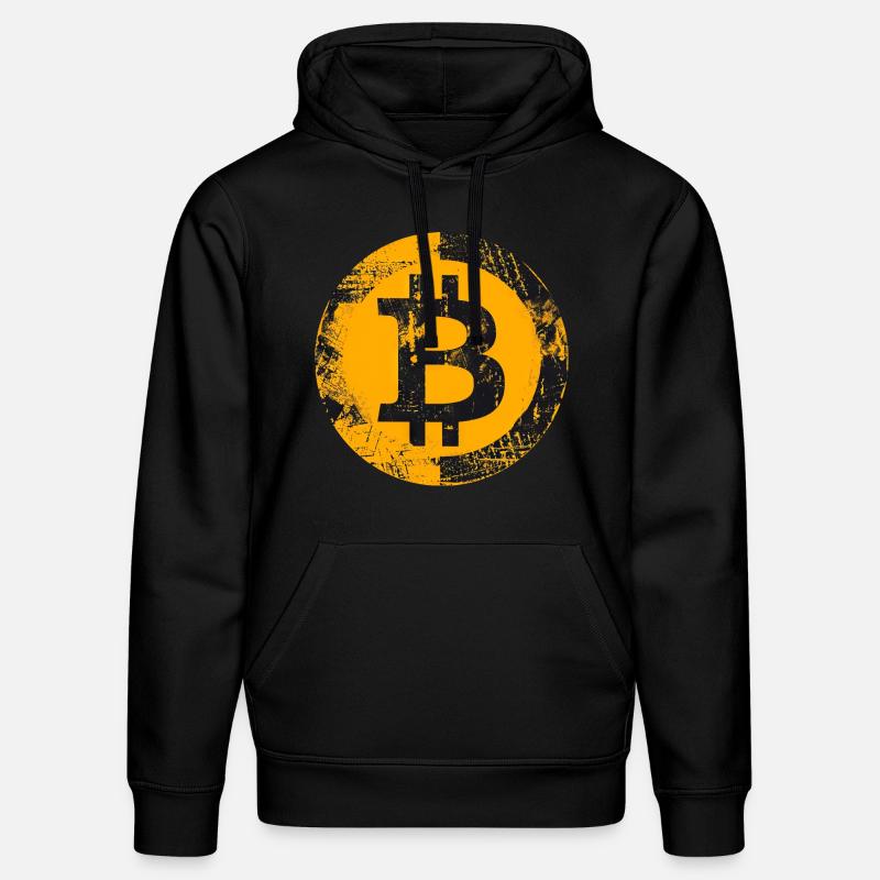 Bitcoin Grunge Or Numérique - Sweat à capuche bio DRUMMER Stanley/Stella Unisexe - noir