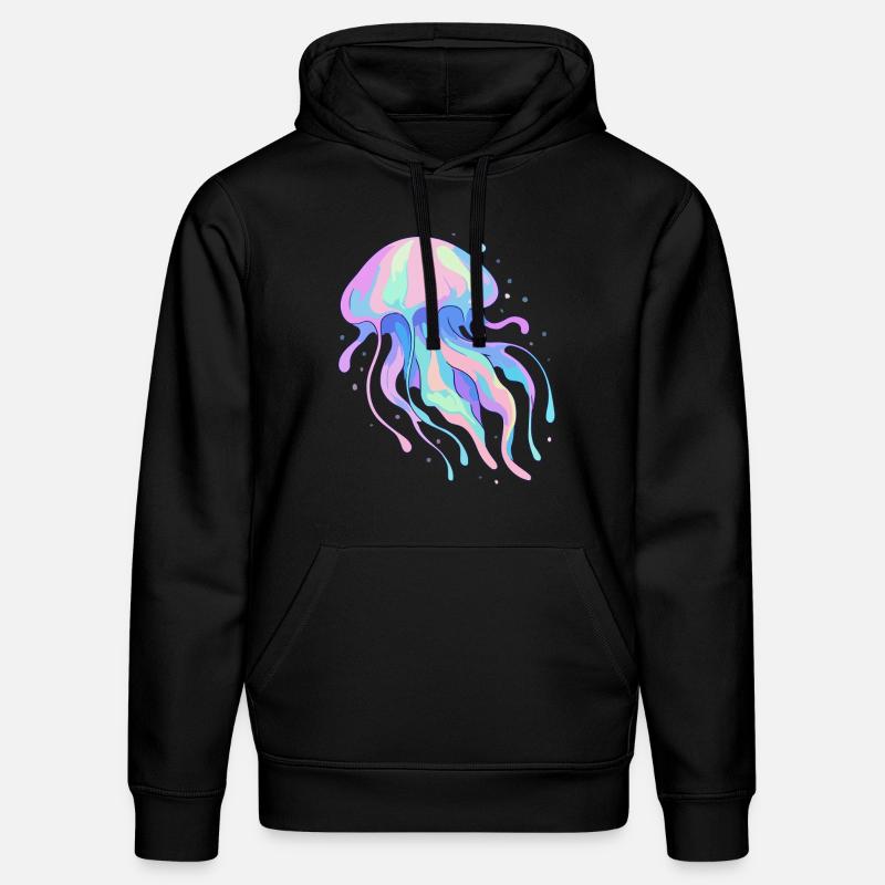 Méduse pastel - Sweat à capuche bio DRUMMER Stanley/Stella Unisexe - noir