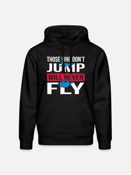 Will Never Fly Skydive - Stanley/Stella Unisex Bio-Hoodie DRUMMER  - Schwarz