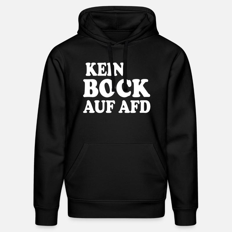 kein bock auf afd - Stanley/Stella Unisex Bio-Hoodie DRUMMER  - Schwarz
