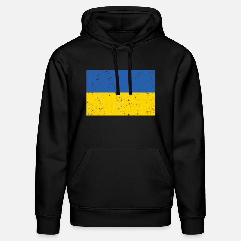 L’Ukraine signale distressed cool - Sweat à capuche bio DRUMMER Stanley/Stella Unisexe - noir