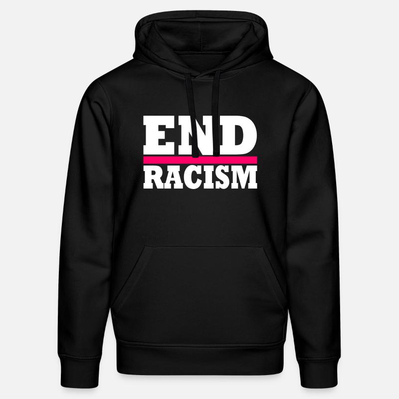End Racism - Sweat à capuche bio DRUMMER Stanley/Stella Unisexe - noir