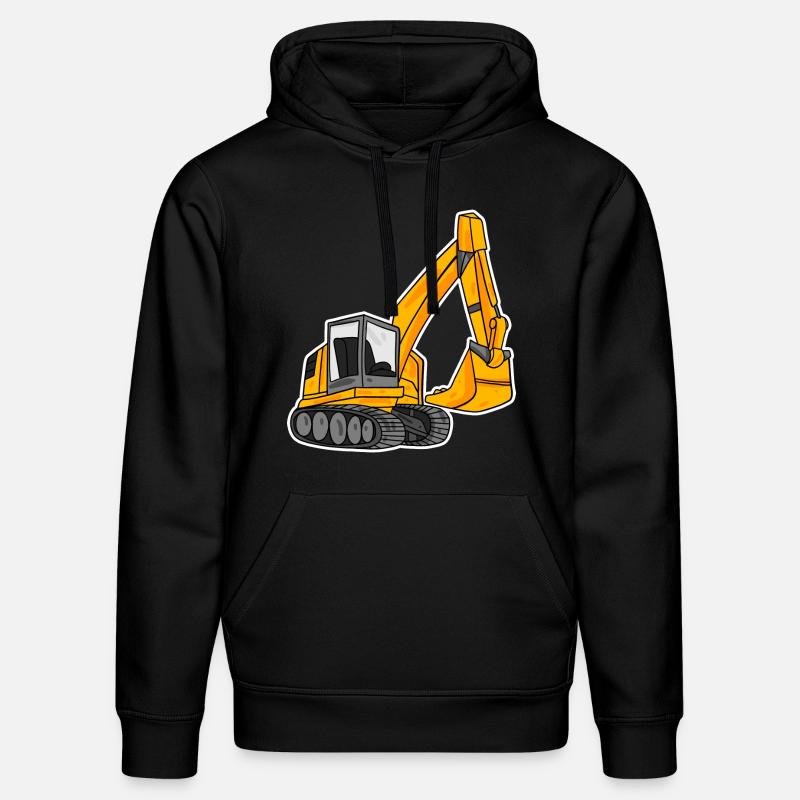 Koparka koparki łyżka - Ekologiczna bluza z kapturem typu unisex Stanley/Stella DRUMMER - czarny