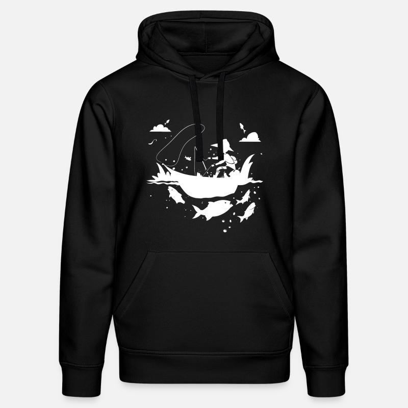 Look de bande dessinée de pêche - Sweat à capuche bio DRUMMER Stanley/Stella Unisexe - noir