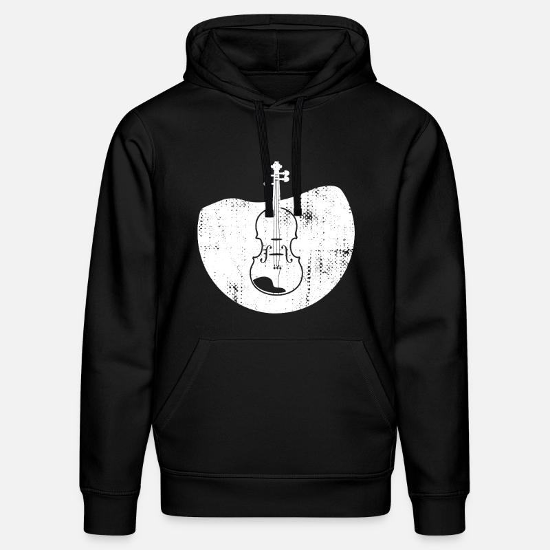 Dessin de violon - Sweat à capuche bio DRUMMER Stanley/Stella Unisexe - noir
