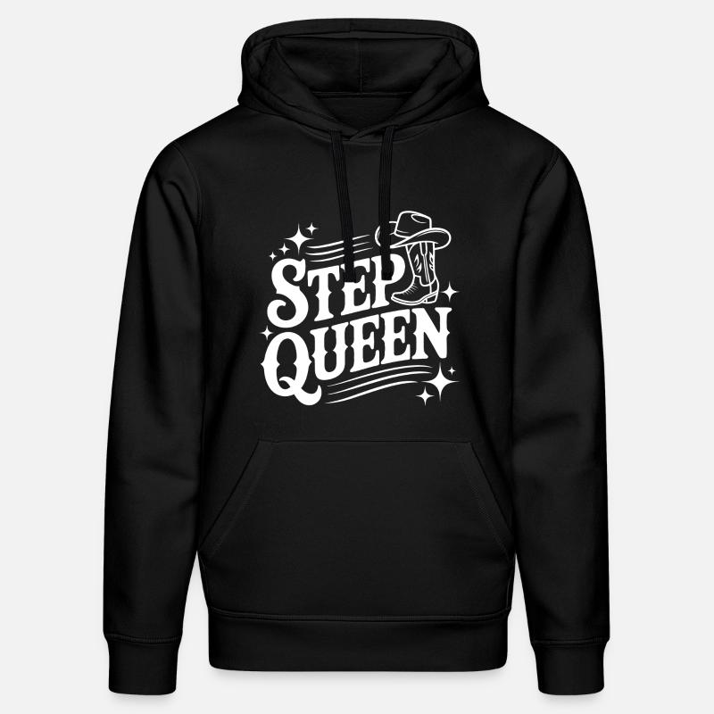 Step Queen Line Dance Cowboystil - Stanley/Stella Unisex Bio-Hoodie DRUMMER  - Schwarz