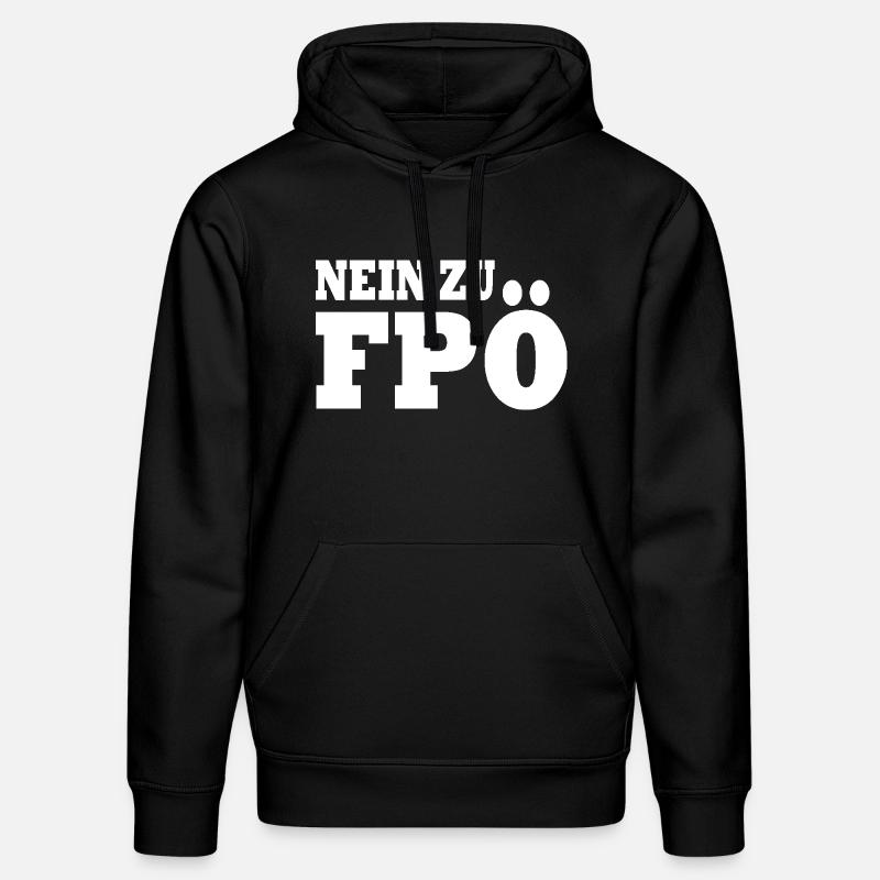 Non à fpö - Sweat à capuche bio DRUMMER Stanley/Stella Unisexe - noir