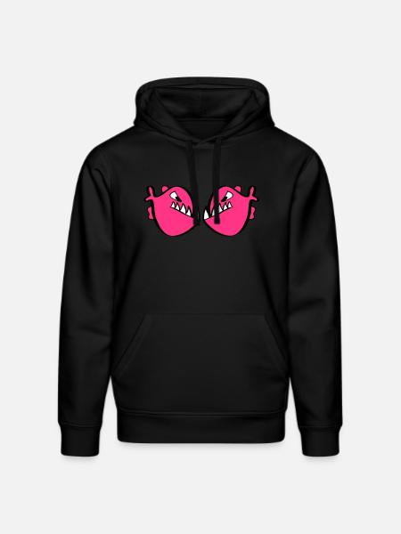 Red piranhas - Stanley/Stella DRUMMER Unisex Organic Hoodie - black