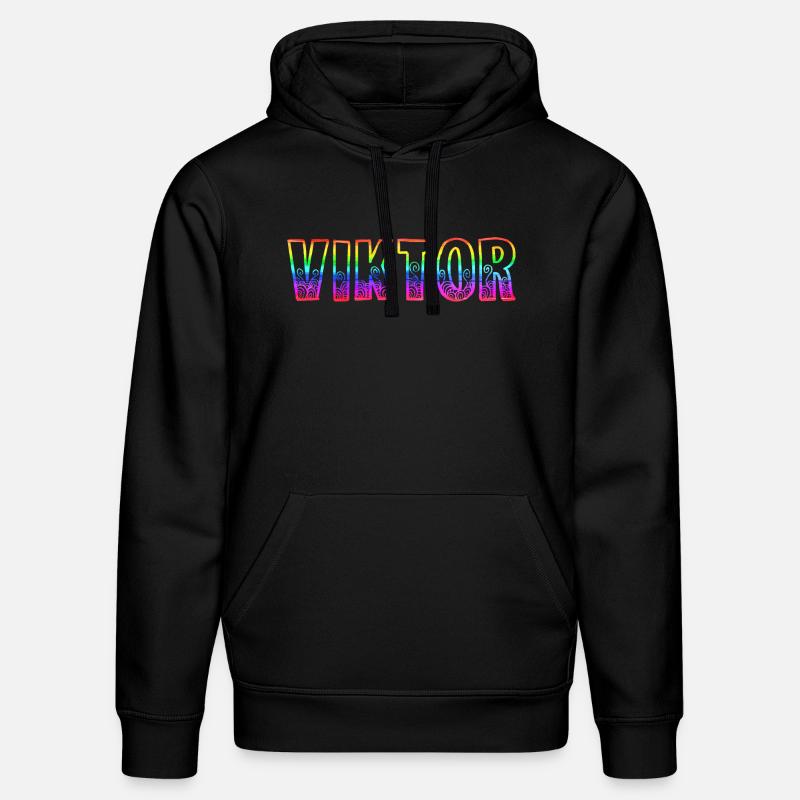 viktor rs regenbogen - Stanley/Stella Unisex Bio-Hoodie DRUMMER  - Schwarz