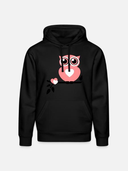 Owl Love - Stanley/Stella DRUMMER Unisex Organic Hoodie - black