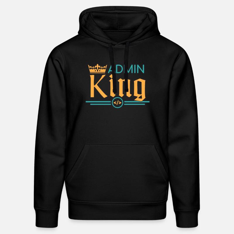 Admin King Administrator - Stanley/Stella Unisex Bio-Hoodie DRUMMER  - Schwarz