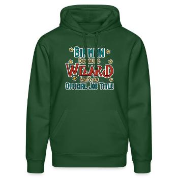 Binman Wizard - Stanley/Stella Unisex Bio-Hoodie DRUMMER  - Flaschengrün - Vorne - Liana (172cm) & Jaron (178cm)