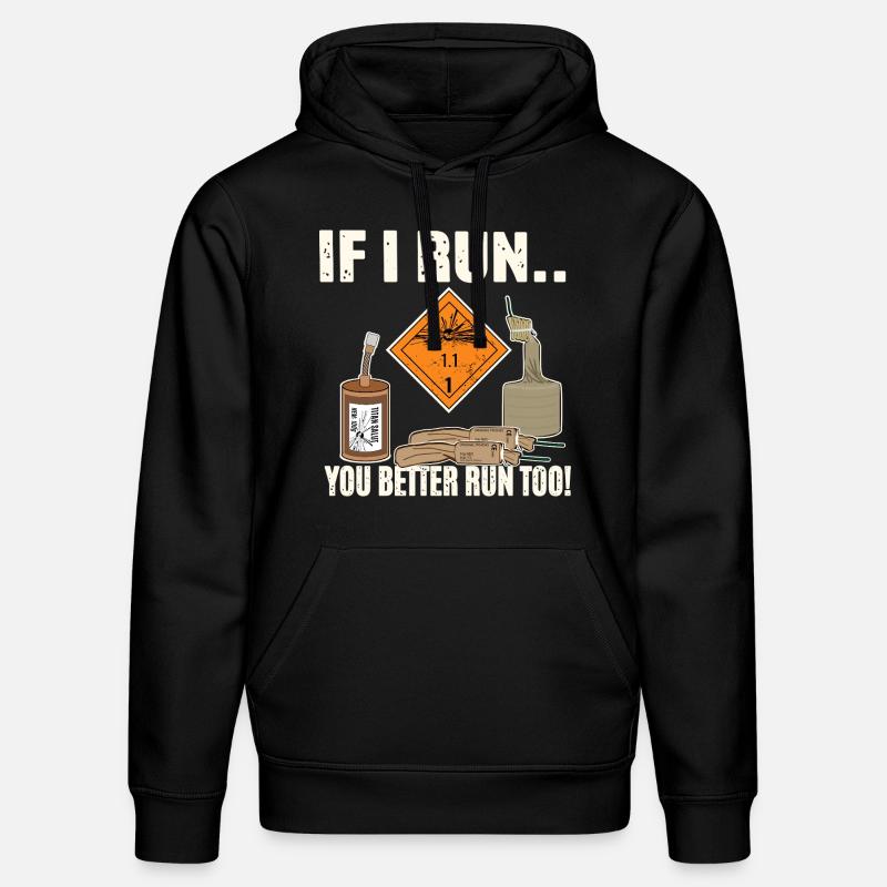 Pyro Run - Sweat à capuche bio DRUMMER Stanley/Stella Unisexe - noir