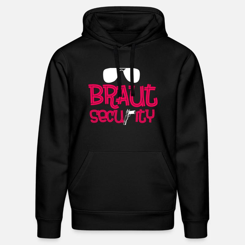 Braut security - Stanley/Stella Unisex Bio-Hoodie DRUMMER  - Schwarz