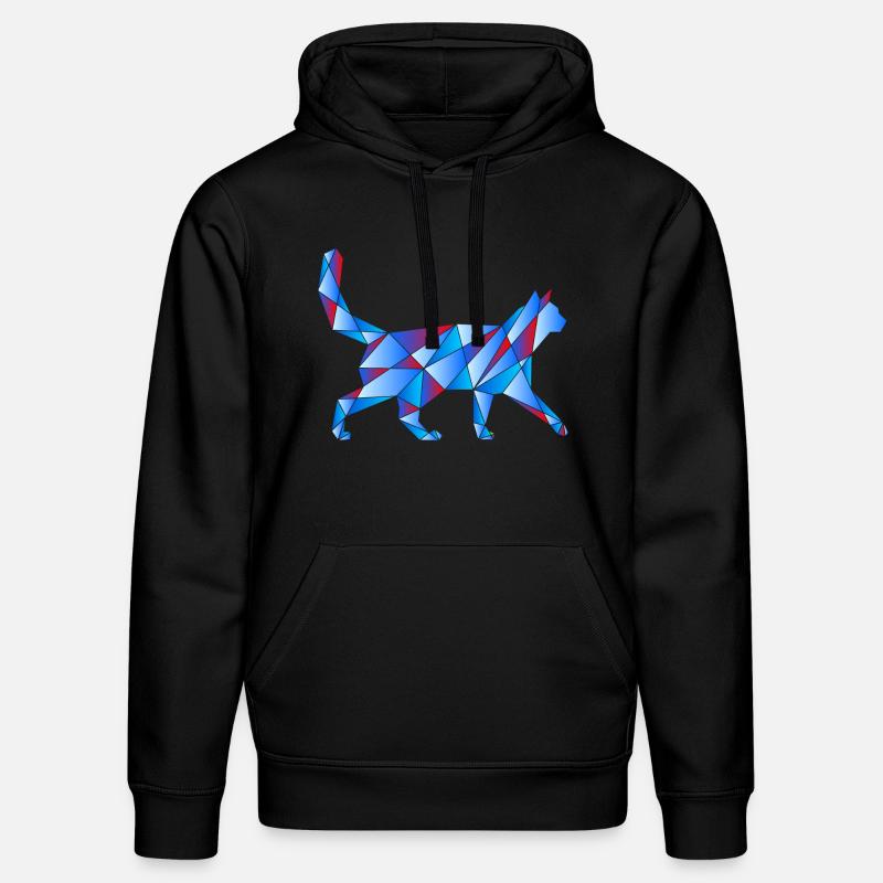 Chat bleu - Sweat à capuche bio DRUMMER Stanley/Stella Unisexe - noir