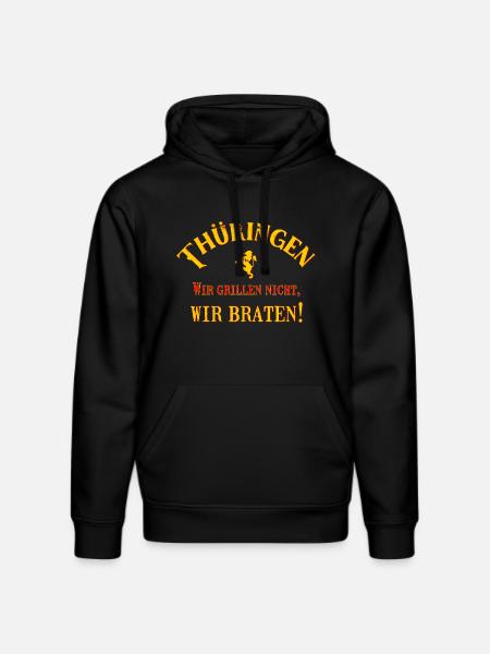 Thüringen -Wir braten! - Stanley/Stella Unisex Bio-Hoodie DRUMMER  - Schwarz