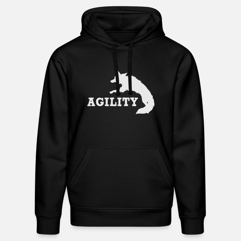 Agility Border Blanc - Sweat à capuche bio DRUMMER Stanley/Stella Unisexe - noir