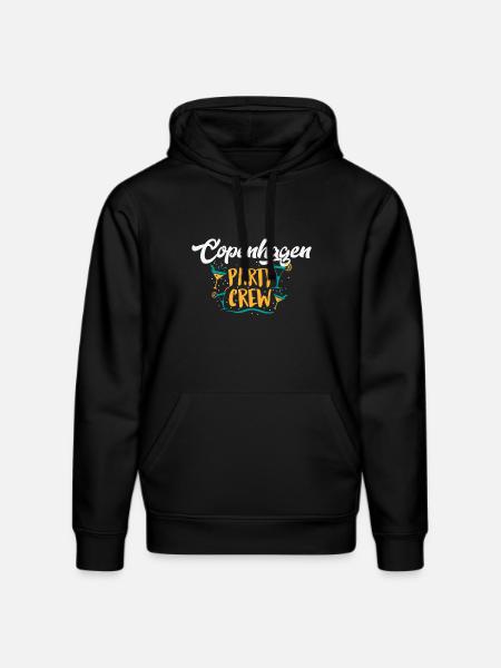 Party Crew Copenhagen - Geschenk - Stanley/Stella DRUMMER økologisk unisex-hoodie - sort