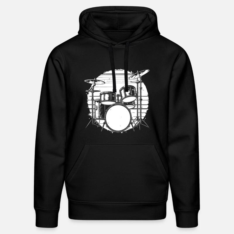 Percussion - Sweat à capuche bio DRUMMER Stanley/Stella Unisexe - noir