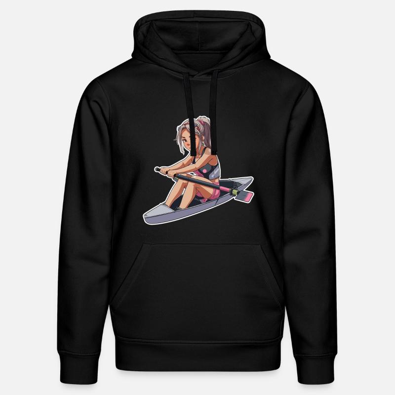 Rameur Fille Graphique - Sweat à capuche bio DRUMMER Stanley/Stella Unisexe - noir