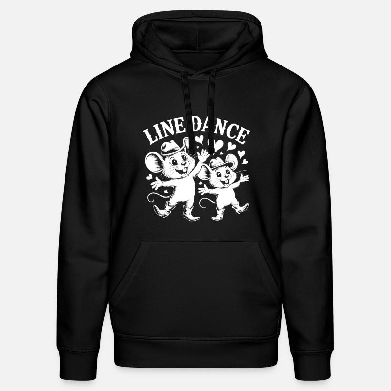 Line Dance Mäuse - Stanley/Stella Unisex Bio-Hoodie DRUMMER  - Schwarz