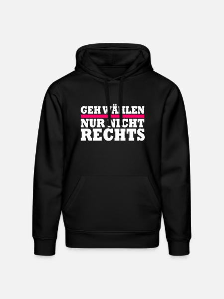 GEH WÄHLEN - Stanley/Stella Unisex Bio-Hoodie DRUMMER - Schwarz