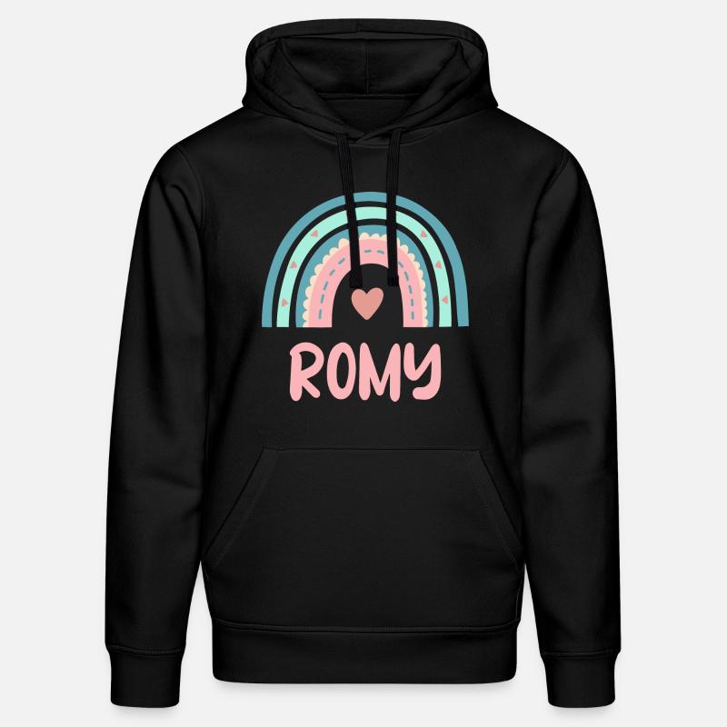 Nom Romy Rainbow Baby - Sweat à capuche bio DRUMMER Stanley/Stella Unisexe - noir