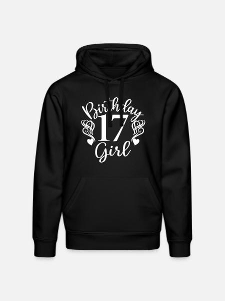 17e verjaardag meisje, 17 jaar oud cadeau voor tieners - Stanley/Stella Uniseks bio-hoodie DRUMMER  - zwart