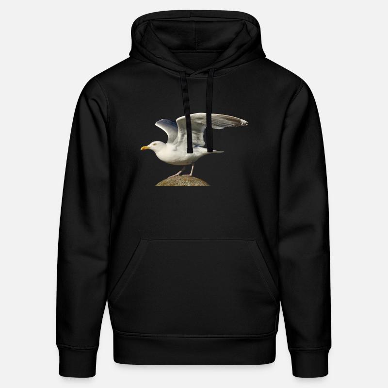 seagull gull moewe2 - Stanley/Stella Unisex Bio-Hoodie DRUMMER  - Schwarz