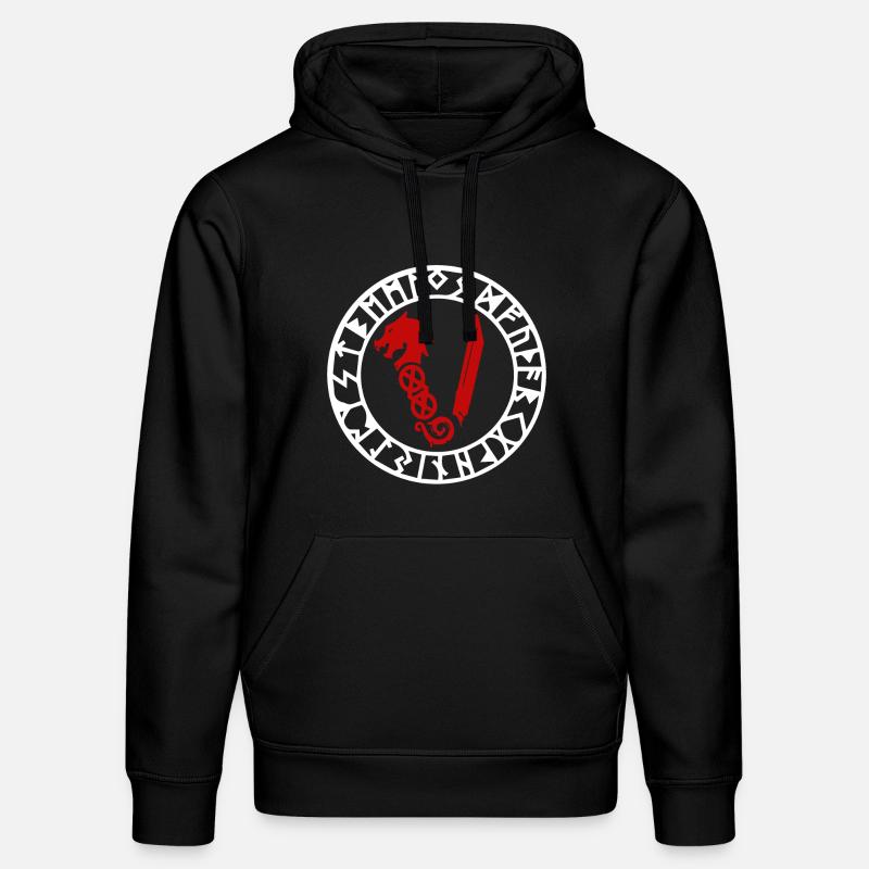 Symbole des Vikings - Sweat à capuche bio DRUMMER Stanley/Stella Unisexe - noir
