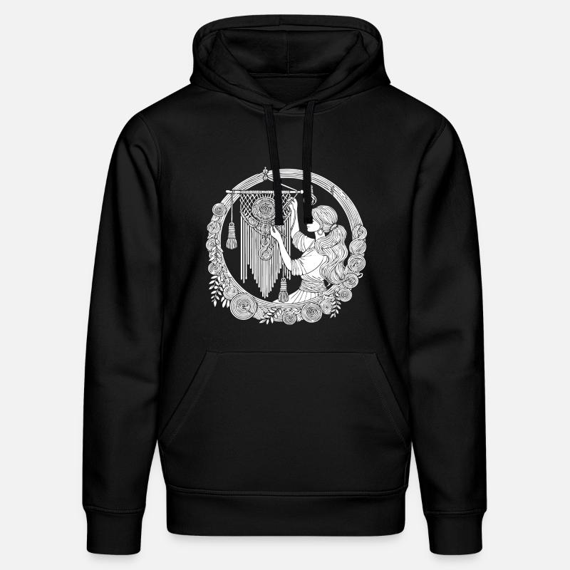 Makramee Design – Kreativität & Boho Style - Stanley/Stella Unisex Bio-Hoodie DRUMMER - Schwarz