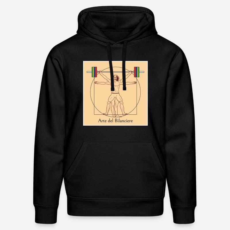Homme de Vitruve déchirant - Sweat à capuche bio DRUMMER Stanley/Stella Unisexe - noir