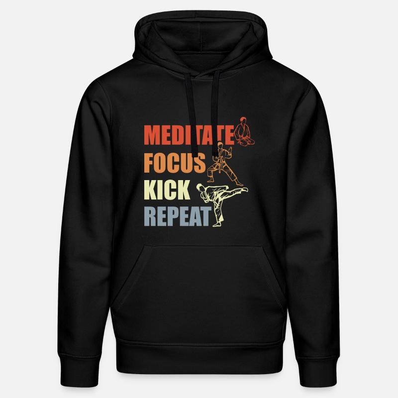 Motivation du karaté - Sweat à capuche bio DRUMMER Stanley/Stella Unisexe - noir